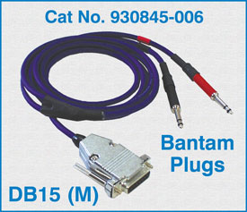 DB15 male to two Bantam Plugs, T1 / 930845-006
